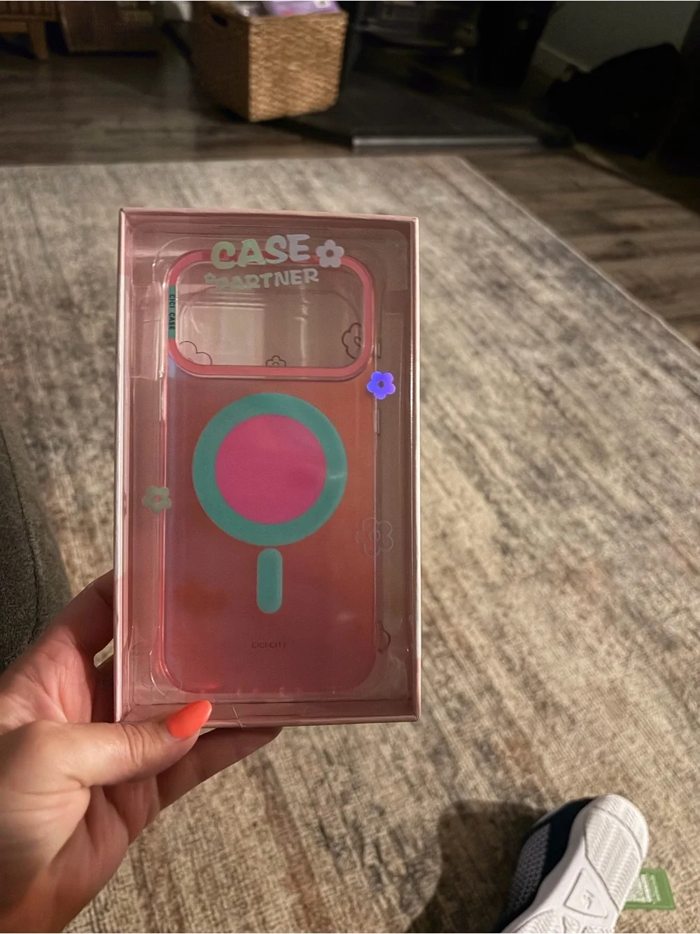 Pink Phone Case with Ring Grip - Compatible Cell Phone Accessory